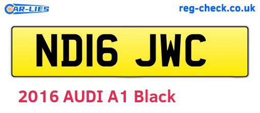 ND16JWC are the vehicle registration plates.