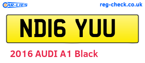 ND16YUU are the vehicle registration plates.
