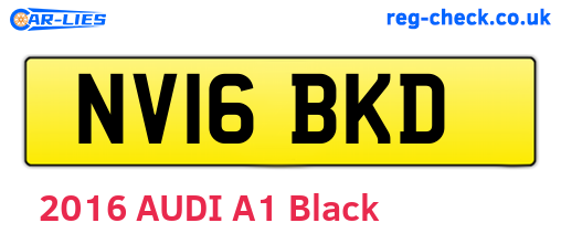 NV16BKD are the vehicle registration plates.