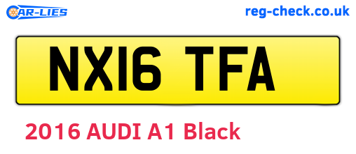 NX16TFA are the vehicle registration plates.