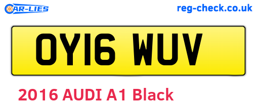 OY16WUV are the vehicle registration plates.