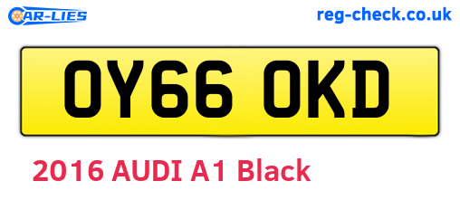 OY66OKD are the vehicle registration plates.