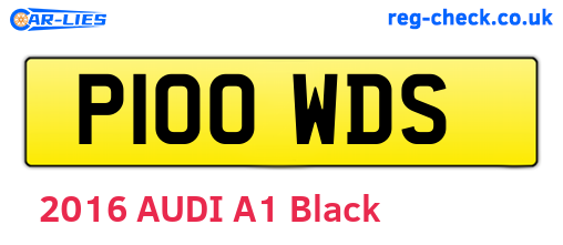 P100WDS are the vehicle registration plates.