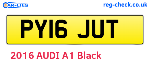 PY16JUT are the vehicle registration plates.