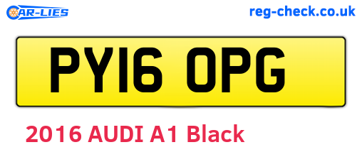 PY16OPG are the vehicle registration plates.