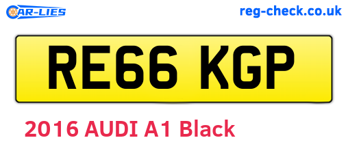 RE66KGP are the vehicle registration plates.