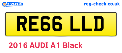 RE66LLD are the vehicle registration plates.