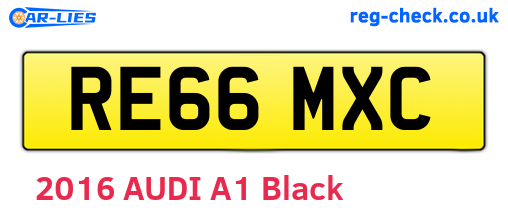 RE66MXC are the vehicle registration plates.