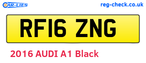 RF16ZNG are the vehicle registration plates.
