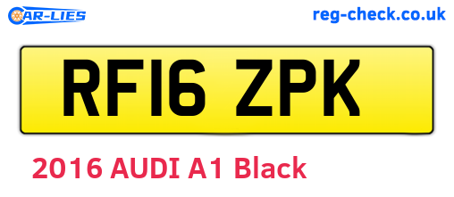 RF16ZPK are the vehicle registration plates.