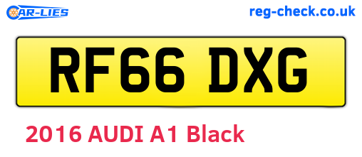 RF66DXG are the vehicle registration plates.