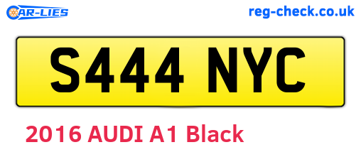 S444NYC are the vehicle registration plates.