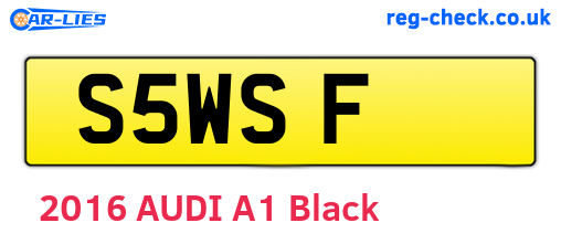 S5WSF are the vehicle registration plates.