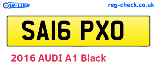SA16PXO are the vehicle registration plates.