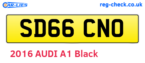SD66CNO are the vehicle registration plates.
