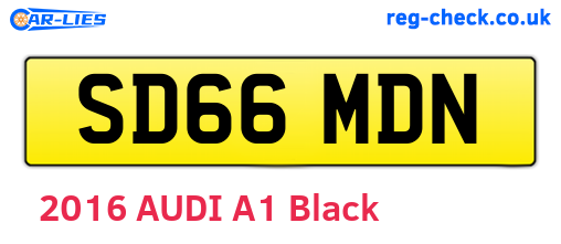 SD66MDN are the vehicle registration plates.