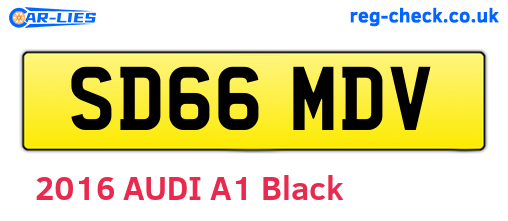 SD66MDV are the vehicle registration plates.