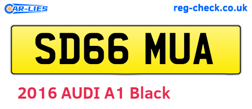 SD66MUA are the vehicle registration plates.