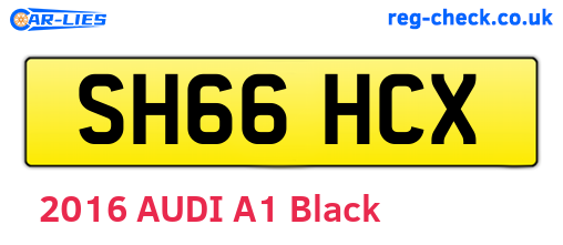 SH66HCX are the vehicle registration plates.