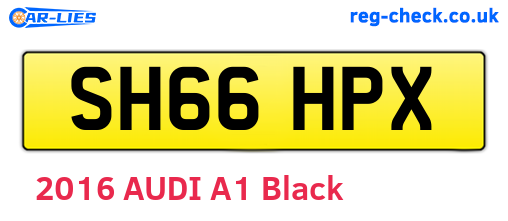 SH66HPX are the vehicle registration plates.