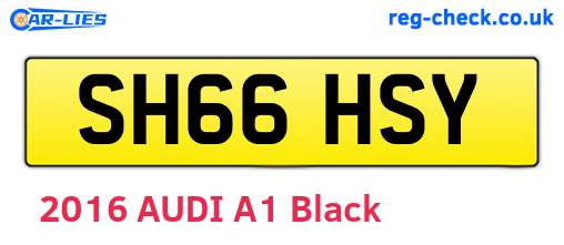 SH66HSY are the vehicle registration plates.