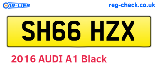 SH66HZX are the vehicle registration plates.