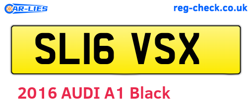 SL16VSX are the vehicle registration plates.