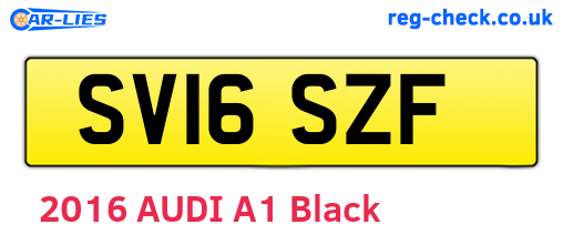 SV16SZF are the vehicle registration plates.