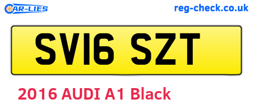 SV16SZT are the vehicle registration plates.