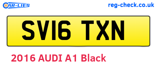 SV16TXN are the vehicle registration plates.