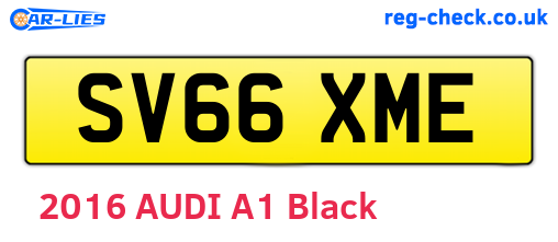 SV66XME are the vehicle registration plates.