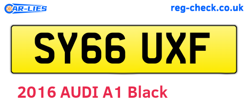 SY66UXF are the vehicle registration plates.