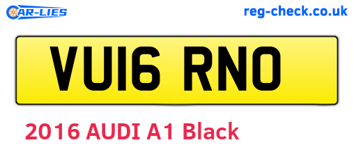 VU16RNO are the vehicle registration plates.
