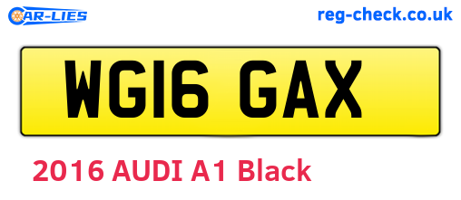 WG16GAX are the vehicle registration plates.