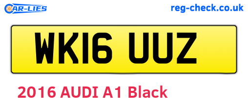 WK16UUZ are the vehicle registration plates.
