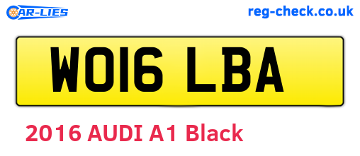 WO16LBA are the vehicle registration plates.