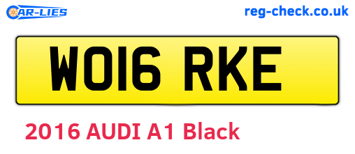 WO16RKE are the vehicle registration plates.
