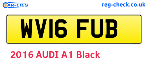 WV16FUB are the vehicle registration plates.