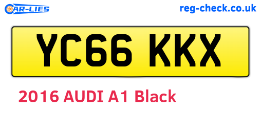 YC66KKX are the vehicle registration plates.