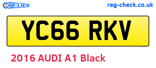 YC66RKV are the vehicle registration plates.