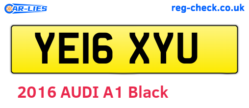 YE16XYU are the vehicle registration plates.