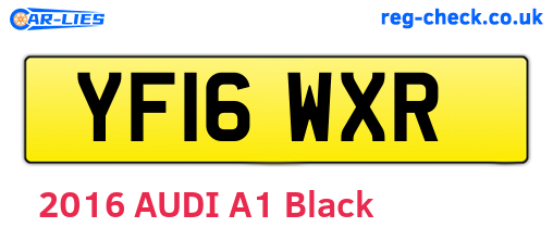 YF16WXR are the vehicle registration plates.