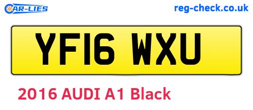 YF16WXU are the vehicle registration plates.