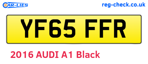 YF65FFR are the vehicle registration plates.