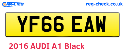 YF66EAW are the vehicle registration plates.