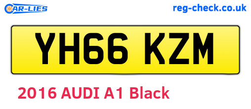 YH66KZM are the vehicle registration plates.