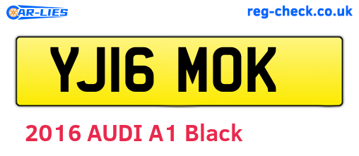 YJ16MOK are the vehicle registration plates.