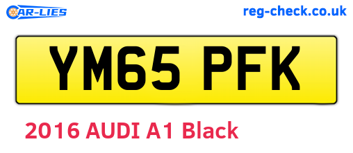YM65PFK are the vehicle registration plates.