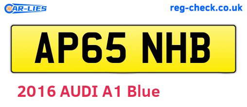 AP65NHB are the vehicle registration plates.