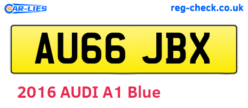 AU66JBX are the vehicle registration plates.